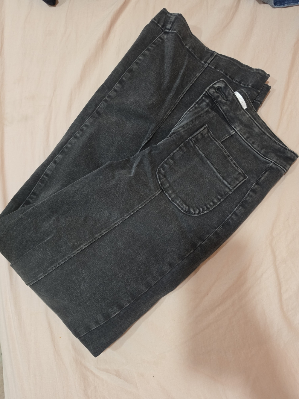 LC Lauren Conrad Washed Black High-Rise Wide Leg Jeans